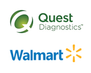 Quest Diagnostics Incorporated logo and Walmart logo