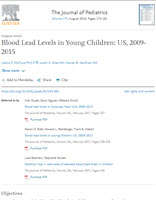 Blood lead levels in young children